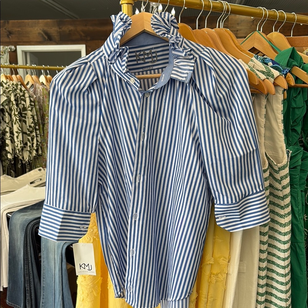 Blue Striped Button Down Shirt